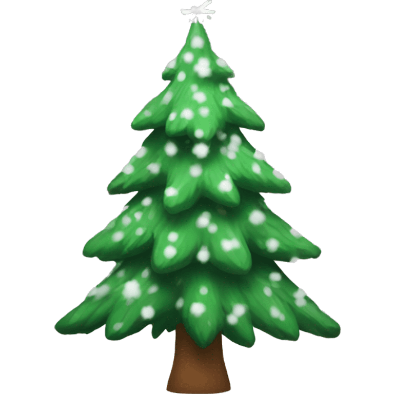 Christmas tree with white snowflakes  emoji