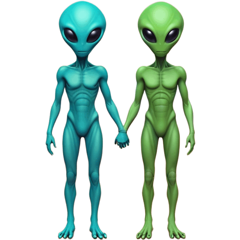 alien couple holding hands  emoji