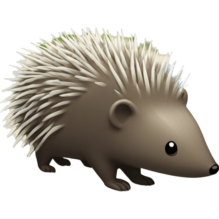 Porcupine swimming in a beach emoji