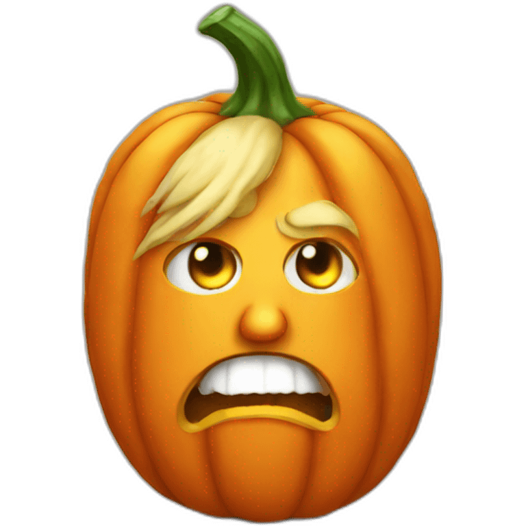 Trump as Halloween pumpkin emoji