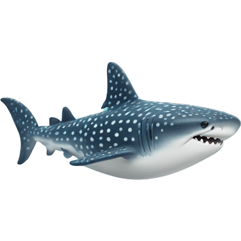 Whale shark with bow emoji