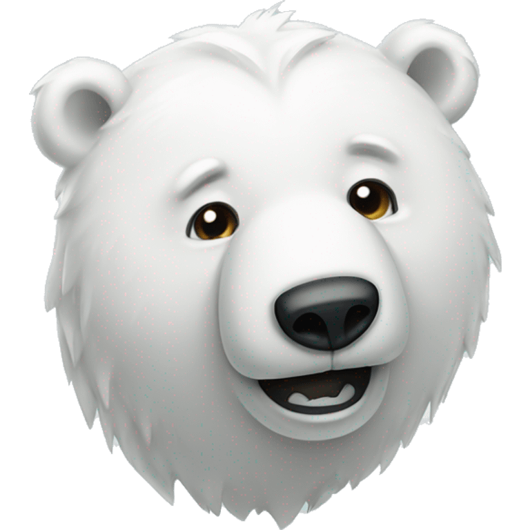 A crying polar bear emoji