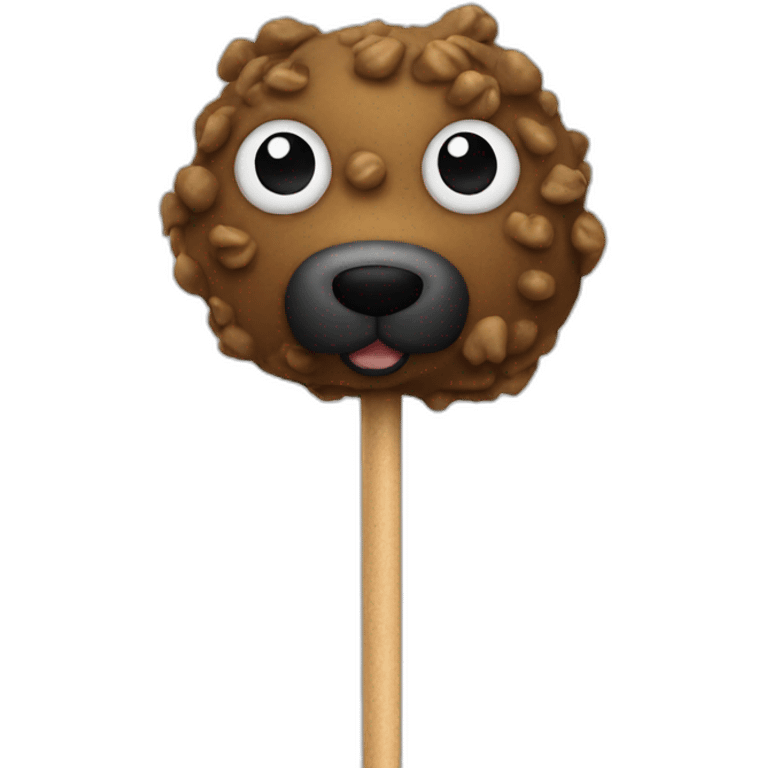 Dog poo on a stick emoji