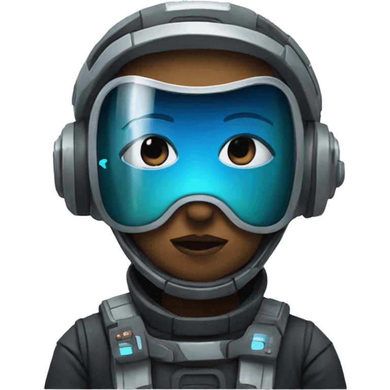 A sci-fi futuristic emoji icon emoji