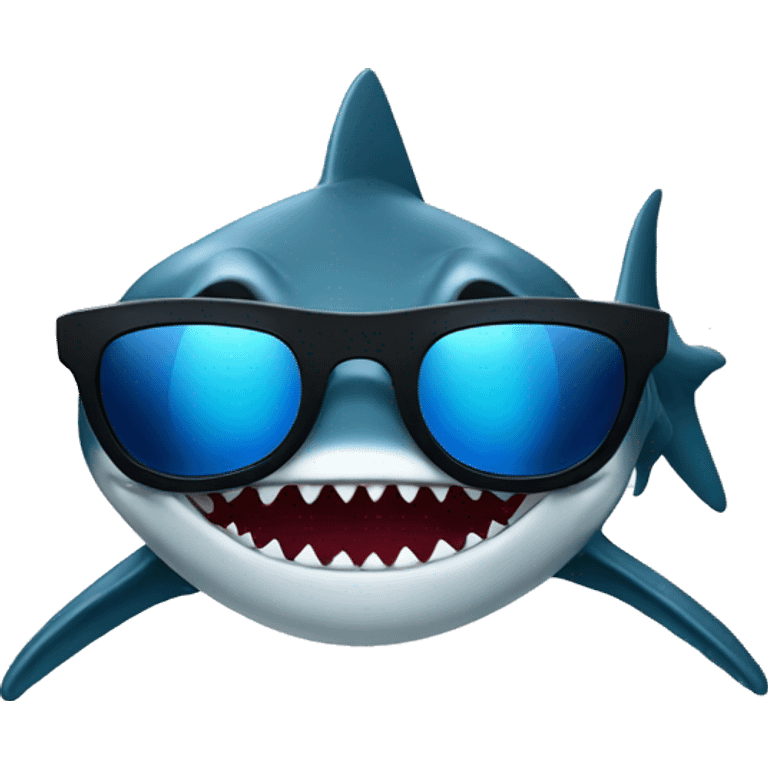 shark with sunglasses emoji