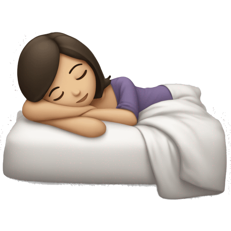 Brunette girl sleeping emoji