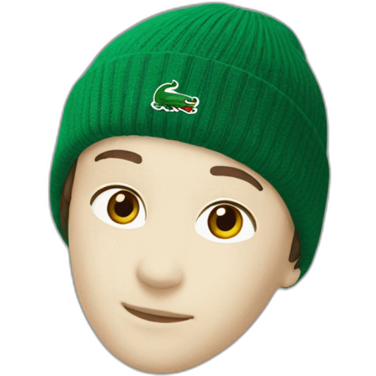 Friends lacoste beanie with lacoste emoji