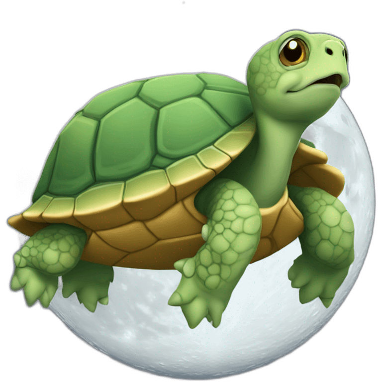 Une tortue sur lune emoji