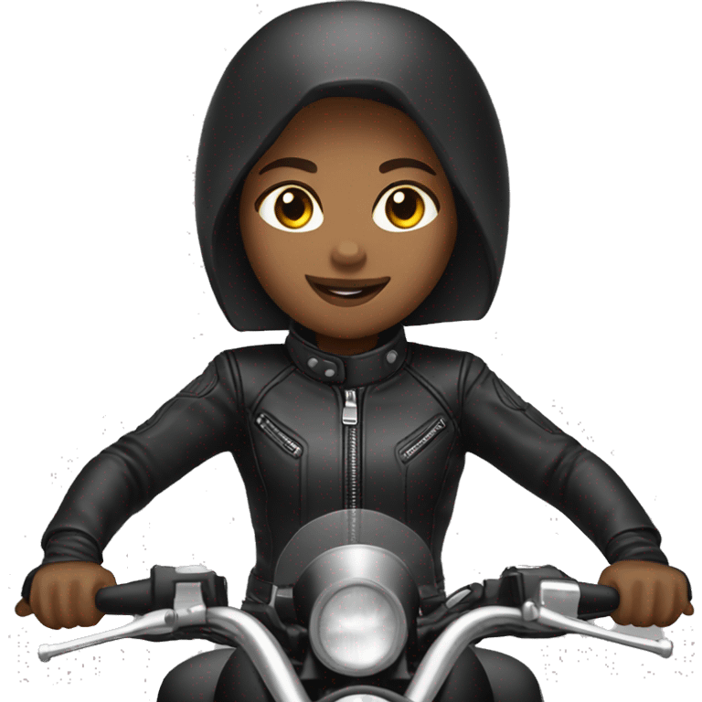 motorcycle girl emoji