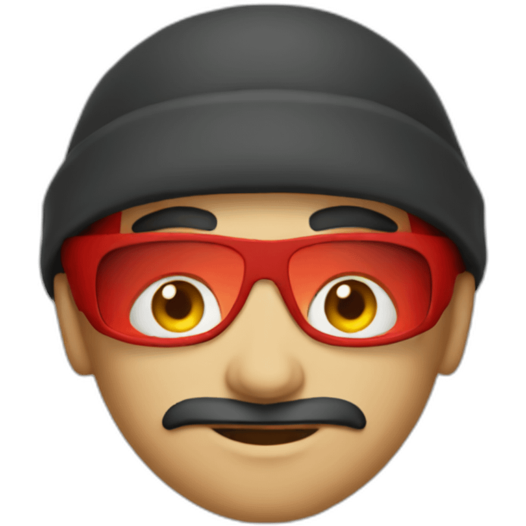 red hacker emoji