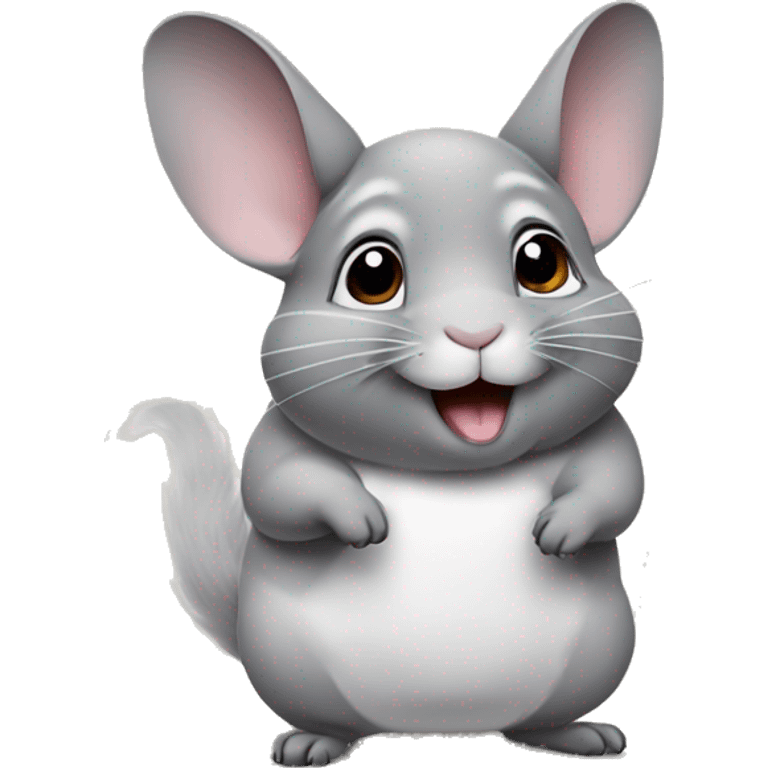 Chinchilla partying emoji