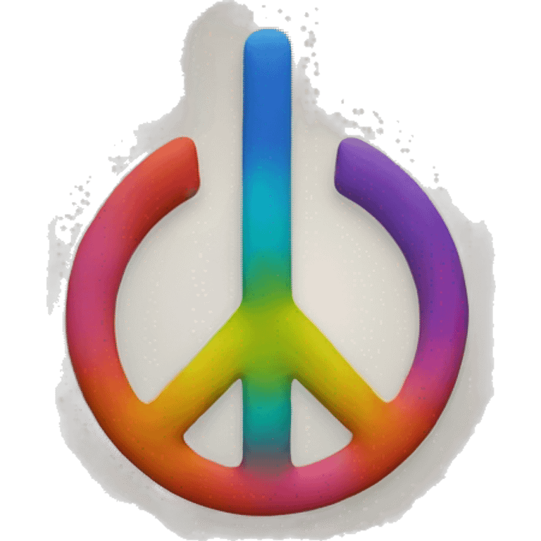 Colorful peace sign emoji