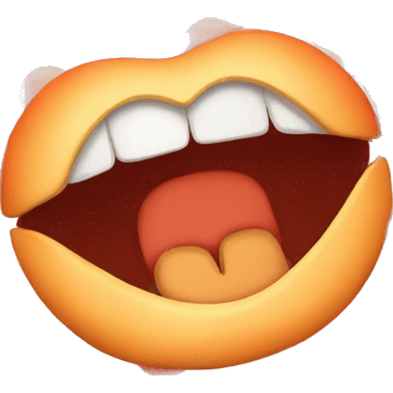 Mouth peach  emoji