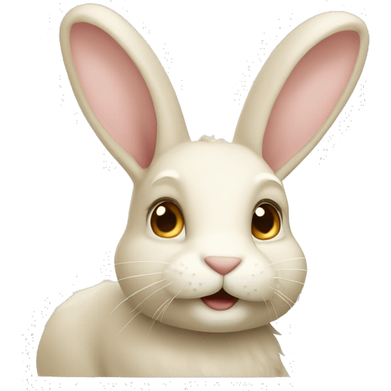 Cream colored rabbit emoji