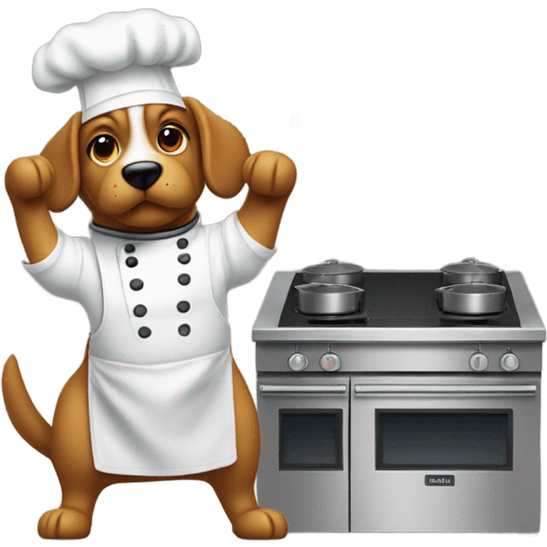 Dog cooking emoji