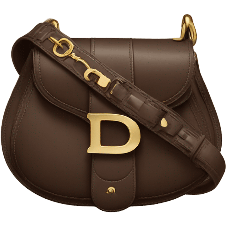 Brown Dior saddle bag emoji