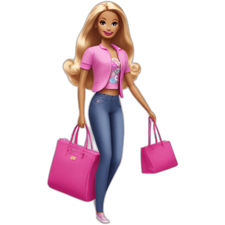 Barbie arriving at auntie house emoji