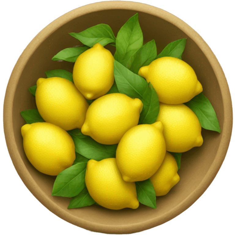 Bowl full of lemons emoji