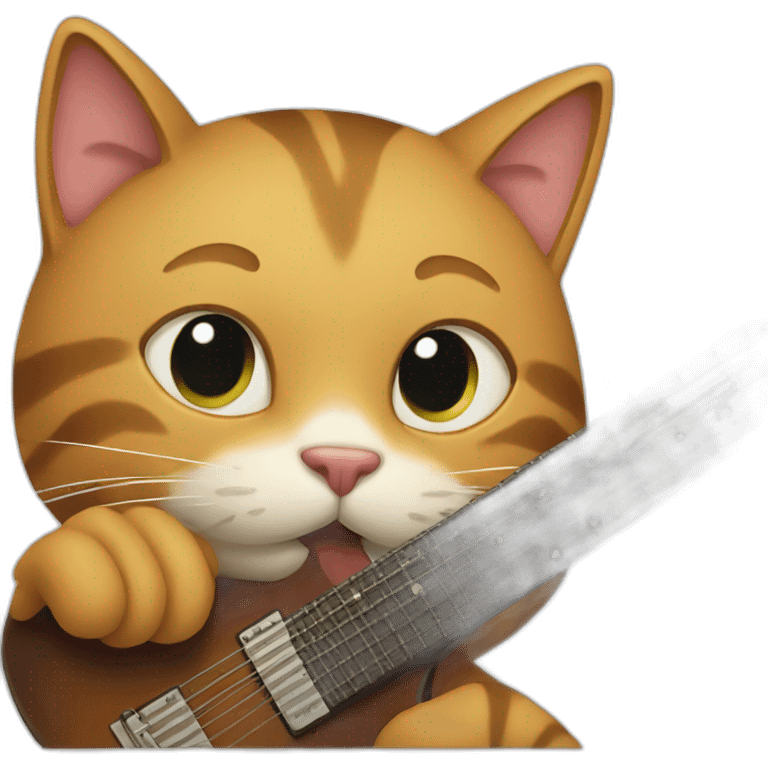 cat with guitar emoji