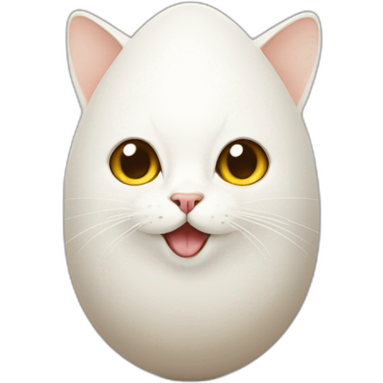 Egg as cat emoji