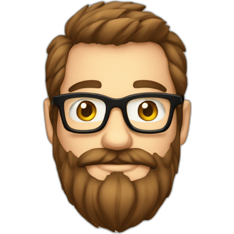 beard man glasses nerd pixel emoji