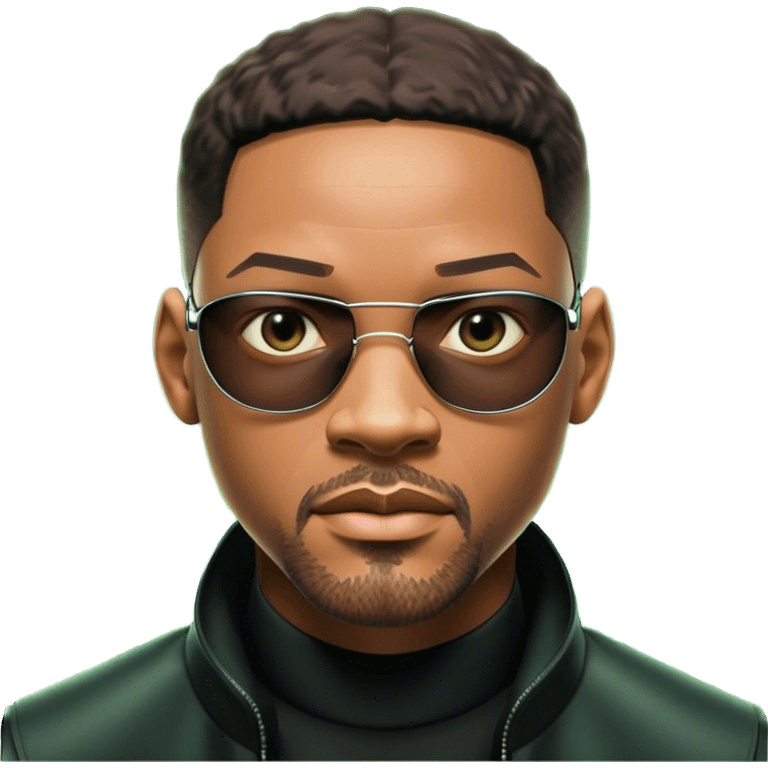 photorealistic will smith neo character matrix emoji