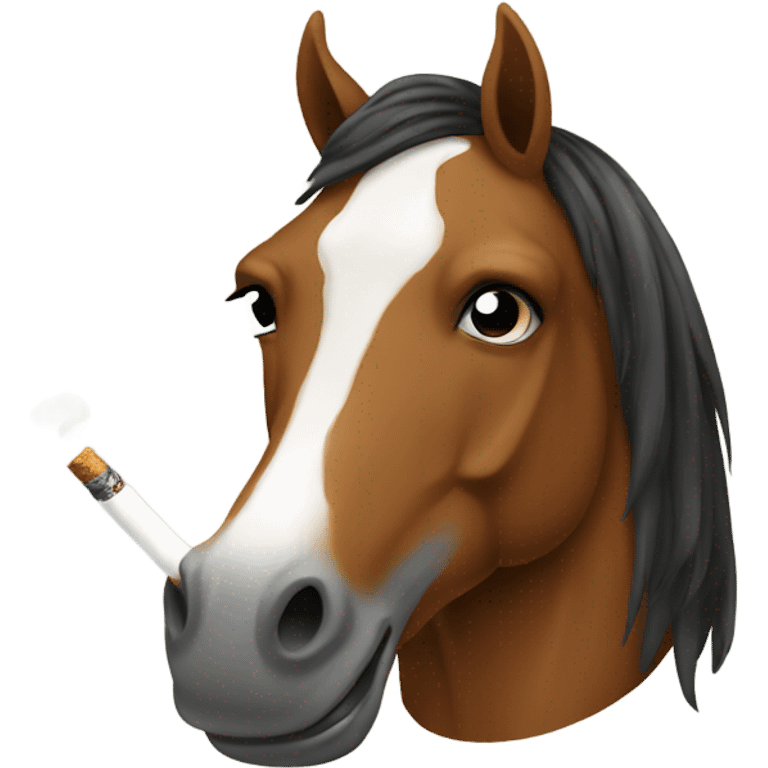 Horse smoking a cigarette  emoji