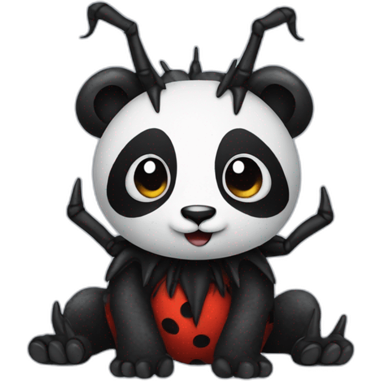 panda dressed as a spider emoji