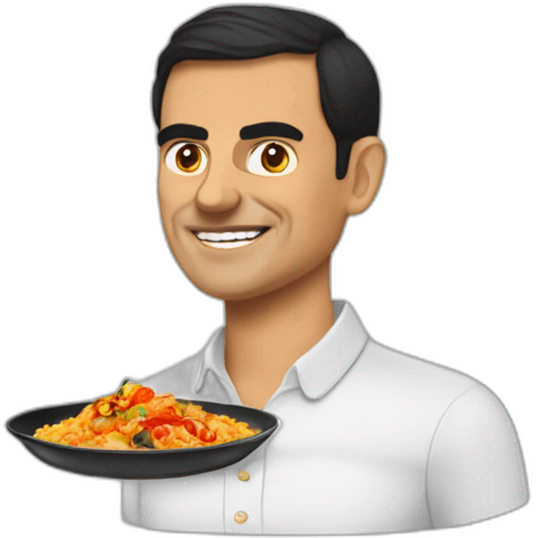 Pedro sánchez eat paella emoji