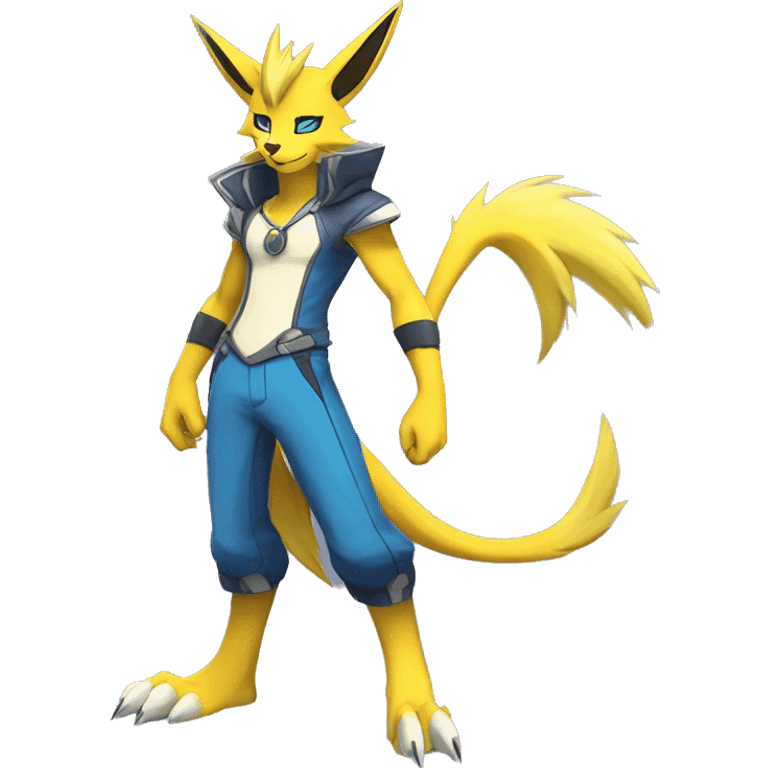 Anthro Cool Zeraora-Lombax-Renamon-Pokémon-Fakémon Full Body Detailed High Quality emoji