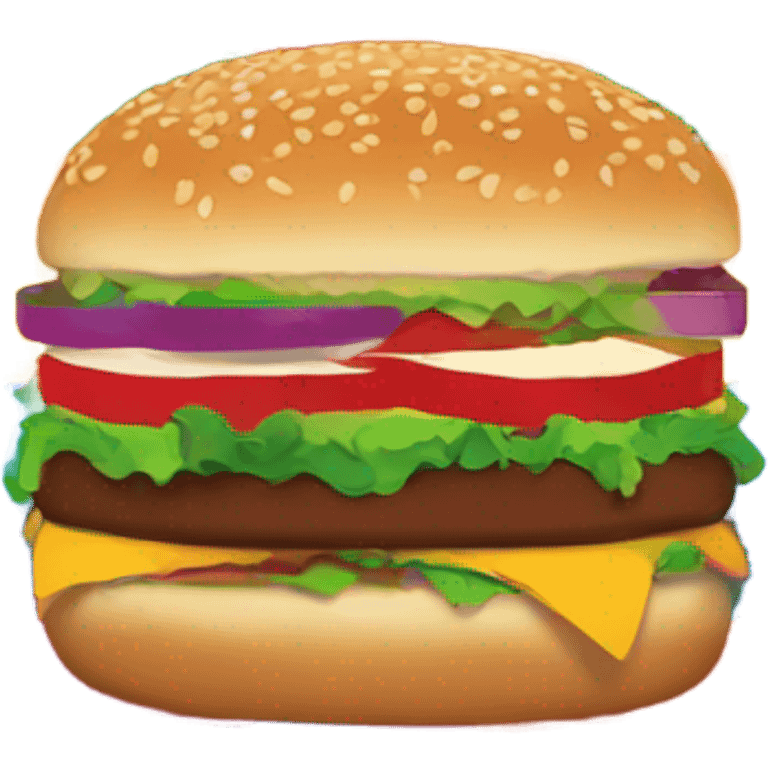 Pride flag with burger on it emoji