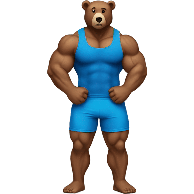 Bodybuilding Bear Blue Shorts emoji