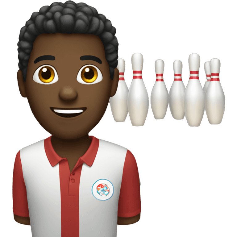 Bowling black guy emoji