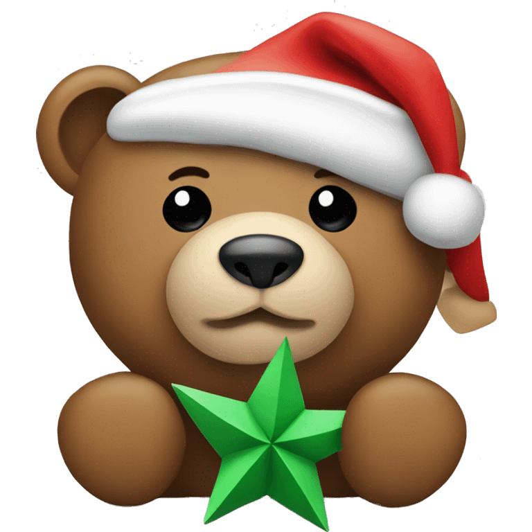 christmas teddy bear emoji