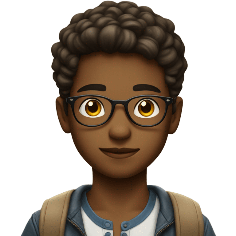 cool solo portrait of boy emoji