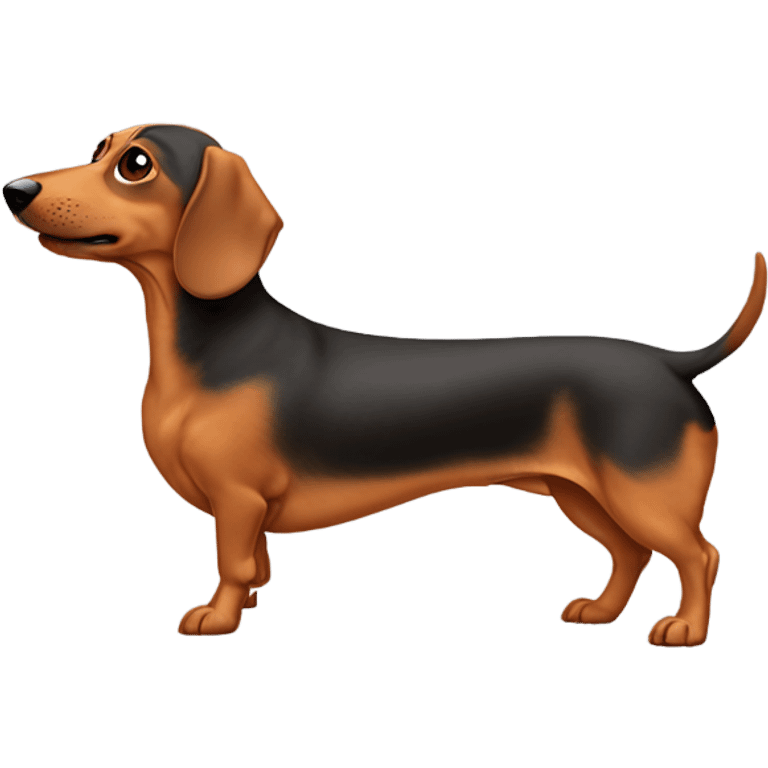 Weiner dog with a bun emoji