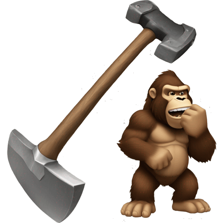 Kong with a hammer emoji