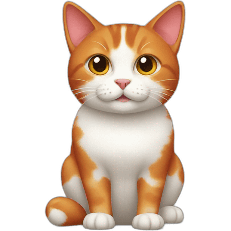 Red and white cat emoji