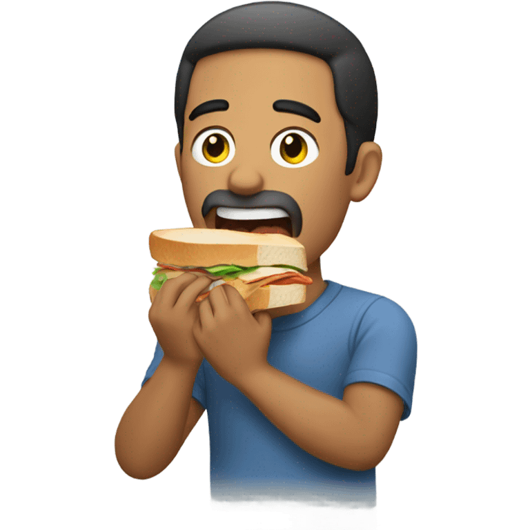 Man eating a sandwich emoji