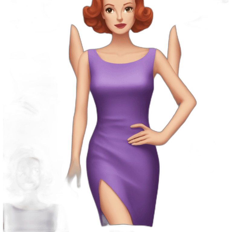 Audrey fleurot realistic purple dress emoji