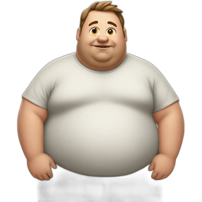 fat guy with big belly emoji