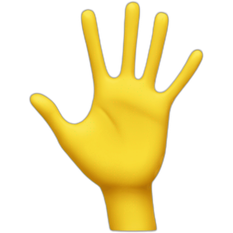 Hand hi yellow emoji