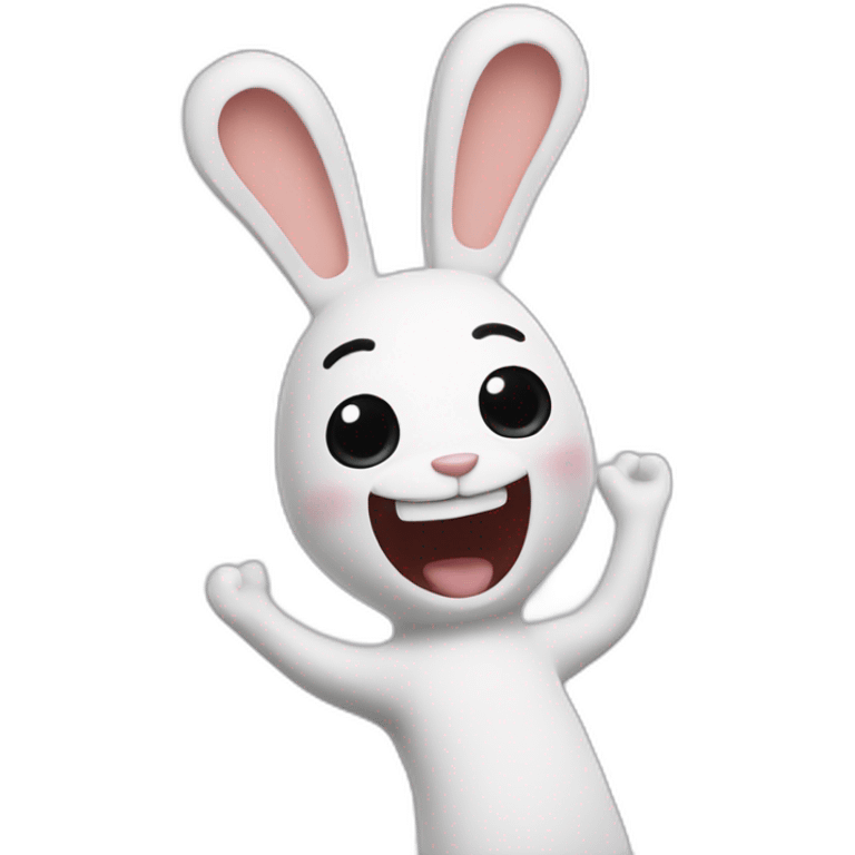 Rabbid saying hello emoji