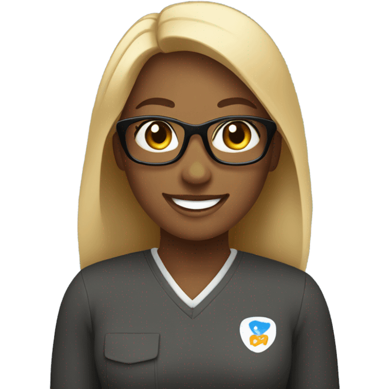 female black volunteering emoji