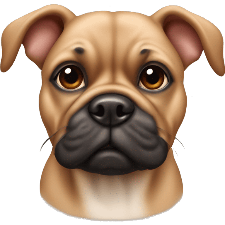 Cute Brown French bull dog with a black snout emoji