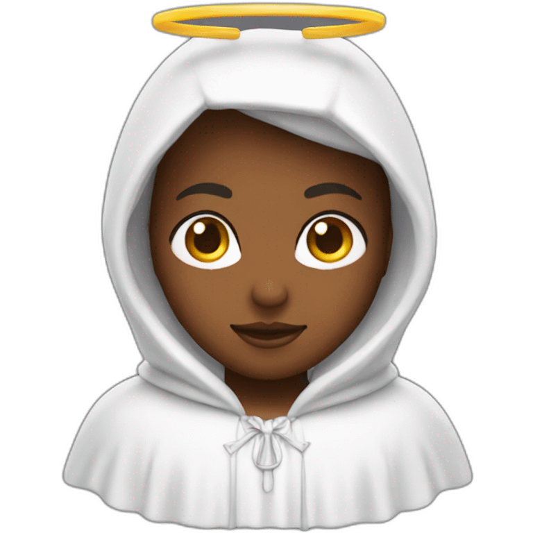 angel with hood front halo emoji