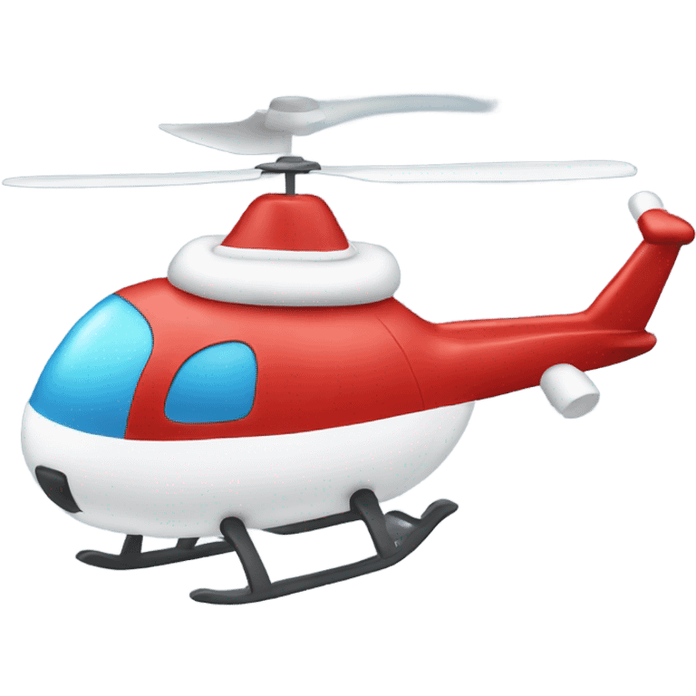 Santa flying helicopter emoji