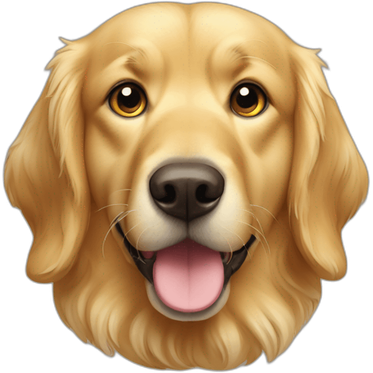 Golden retriver avec un œil  emoji