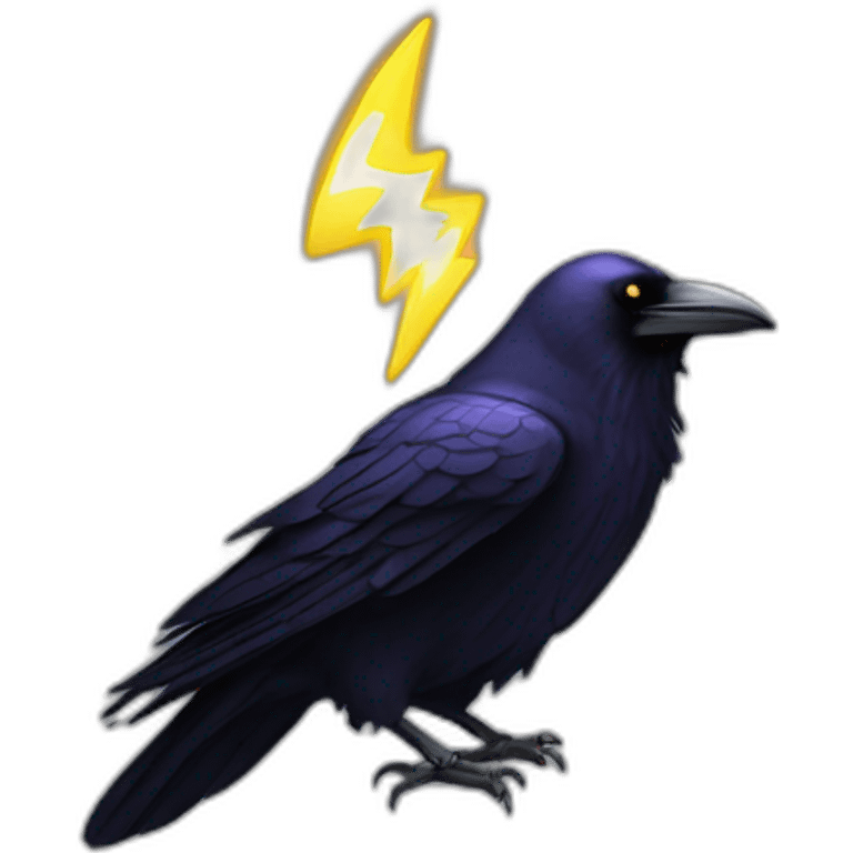 Raven  electricity emoji