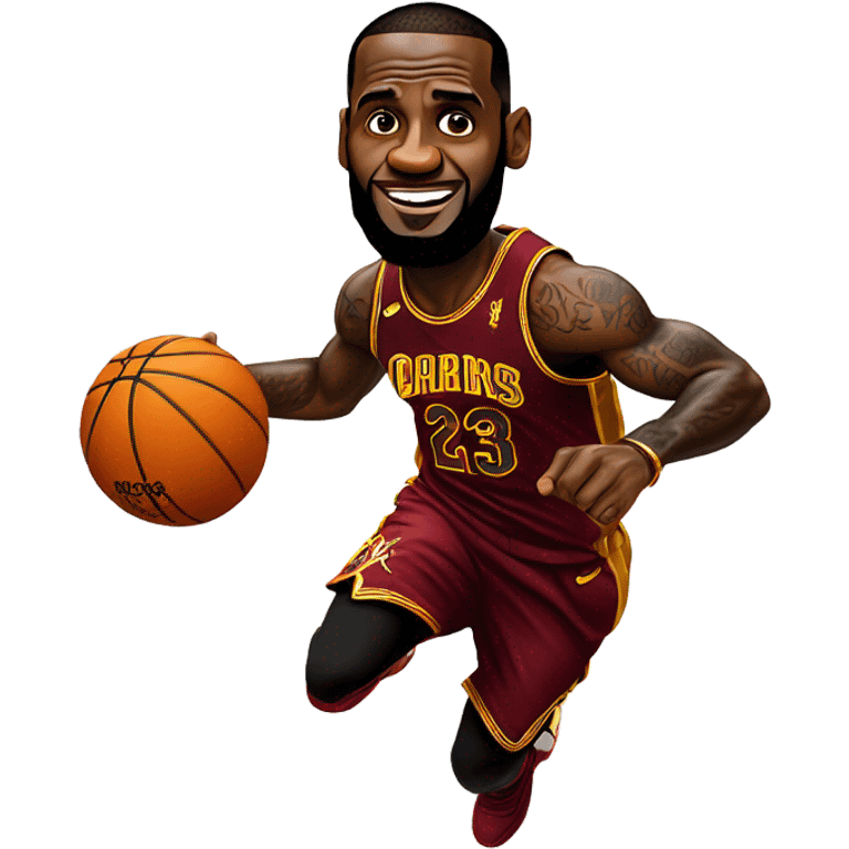 LeBron James dunking emoji